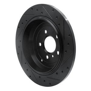 Mercedes-Benz R320 Brake Rotor (1) - Rear Left - R1 Concepts - Drilled & Slotted - Black - `06-`12